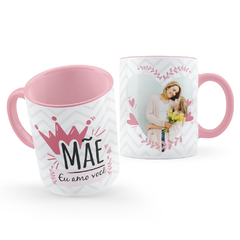 Caneca Com Foto Para Mãe Eu Amo Você Presente Personalizado