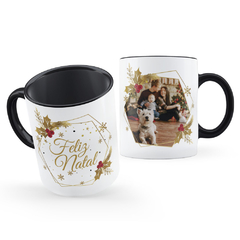 Caneca Presente de Natal Com Foto 3 Cores Disponíveis