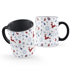 Caneca Enfeites de Natal Neve Gelo e Renas Presente - comprar online