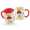 Caneca Vermelha Pikachu Card Pokebola Pokémon