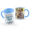 Caneca Azul Eu Tenho o Melhor Pai do Mundo! Com Foto