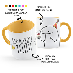 Caneca Flork Crie o SEU Personagem com Frase + Emoji