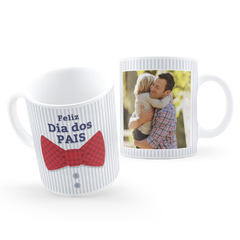 Caneca Gravata Borboleta Dia dos Pais Presente com Foto