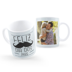 Caneca para Pai com Foto Bigode Presente Personalizado