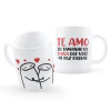 Caneca namorados Flork Te Amo Do Tamanho Da Raiva Que Me Faz Passar