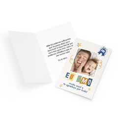 Cartão Personalizado Dia dos Pais Aniversário com Foto Dele e Mensagem Criativa - comprar online