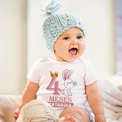 Body Bebê Páscoa Mêsversário Personalizado Estampa Coelhinho na internet