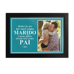 Quadro A4 Marido e Pai Perfeito Presente Diferente Com Foto - comprar online