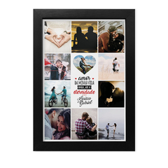 Quadro 11 Fotos do Casal com Frase e Nomes | Presente - comprar online