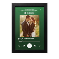 Quadro Decorativo Spotify Personalizado Música de Casal e Presente Criativo para Namorados com Foto - loja online