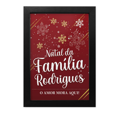 Quadro Decorativo para Sala Personalizado Com Sobrenome Família - comprar online