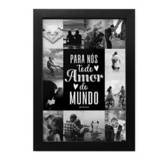 Quadro 12 Fotos do Casal com Sua Mensagem! Faça do seu jeito - comprar online