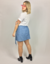 Saia jeans transpassada Laura - loja online