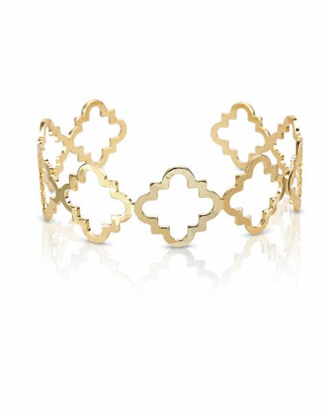 Bracelete Trevo Vazado