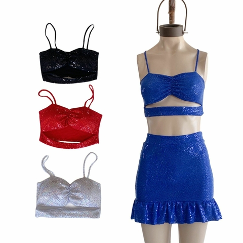 TOP LENTEJUELA C/TAZA #690