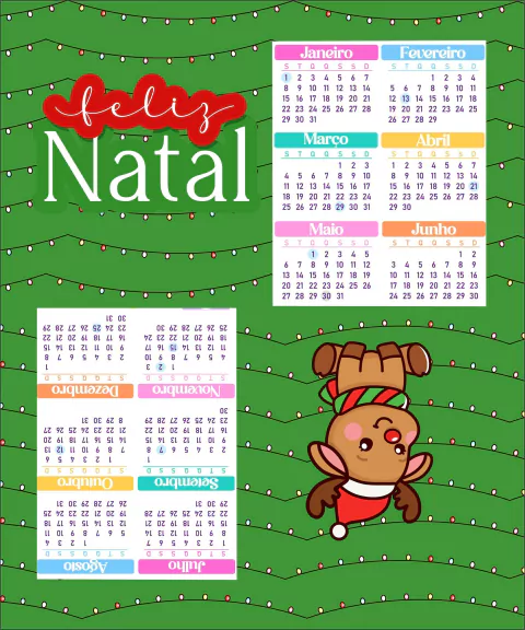 Recorte Sublimado Necessarie Slim - Calendário 2024 -natal 5