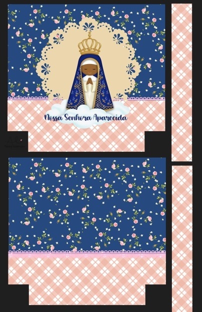 Painel Sublimado Bolsa Tote NS Aparecida Azul