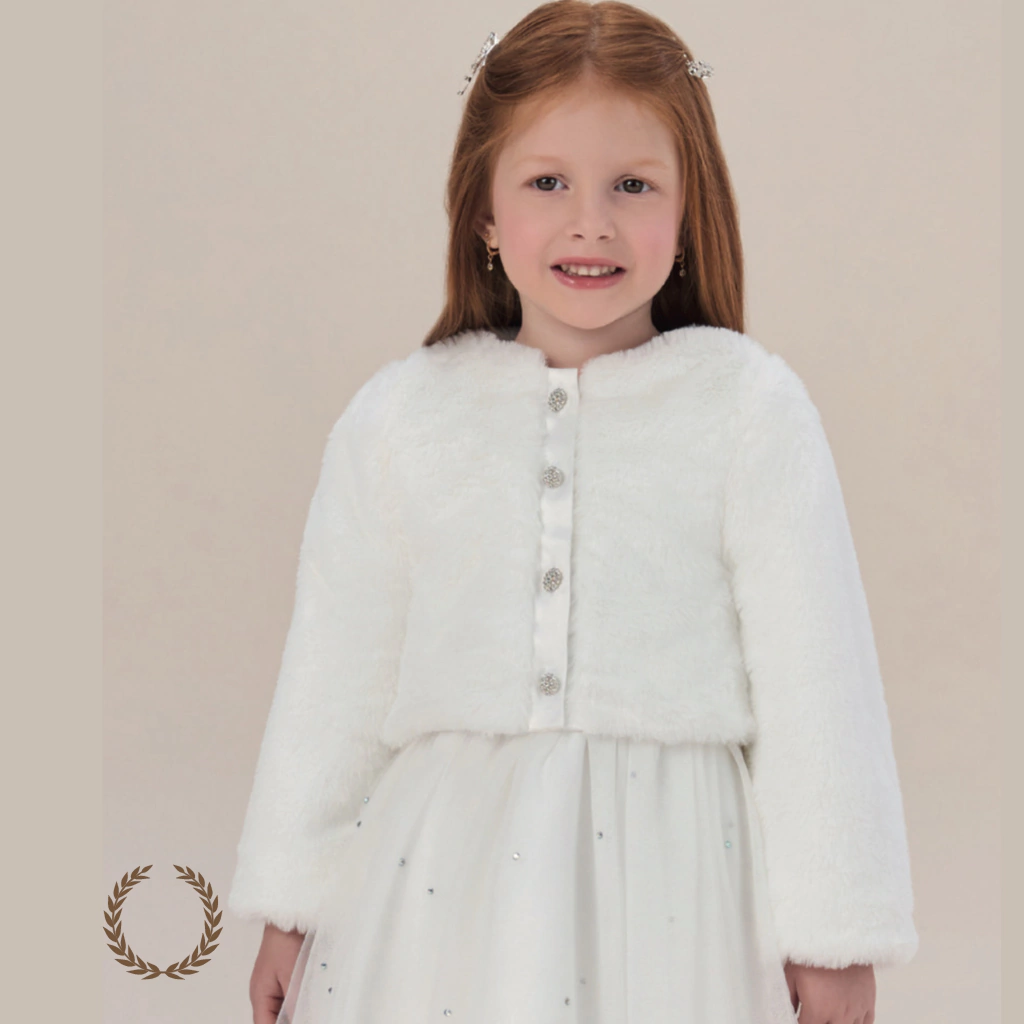 BOLERO INFANTIL PELO PETIT CHERIE BOTÃO CRISTAL
