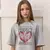 T-SHIRT COM ESTAMPA DE CORAÇÃO STRASS VANILLA CREAM - comprar online
