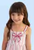 VESTIDO LISTRADO BRANCO E VERMELHO COM APLICAÇÃO DE LAÇO PETIT CHERIE - comprar online