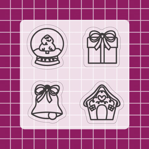 Placa Navidad 1 + 4 Cortantes