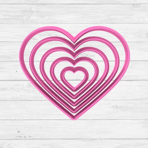 Set corazones 2 + 4 + 6 + 8 + 10cm - comprar online