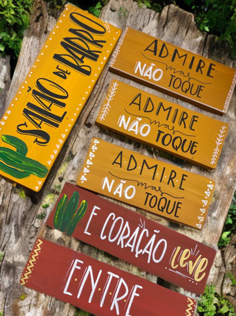 trio placas de 7x25cm ou 8x30cm avulsas - comprar online