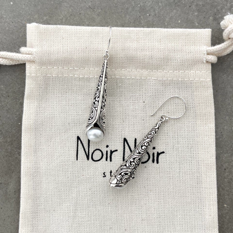 Brincos Arabescos Pérola - comprar online