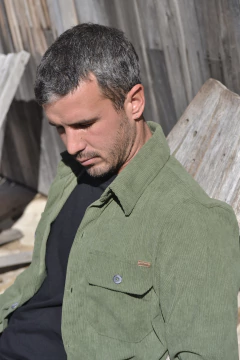 Camisa Corderoy - Verde Militar en internet