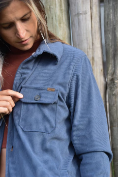 Camisaco Corderoy Unisex - Azul Denim - comprar online