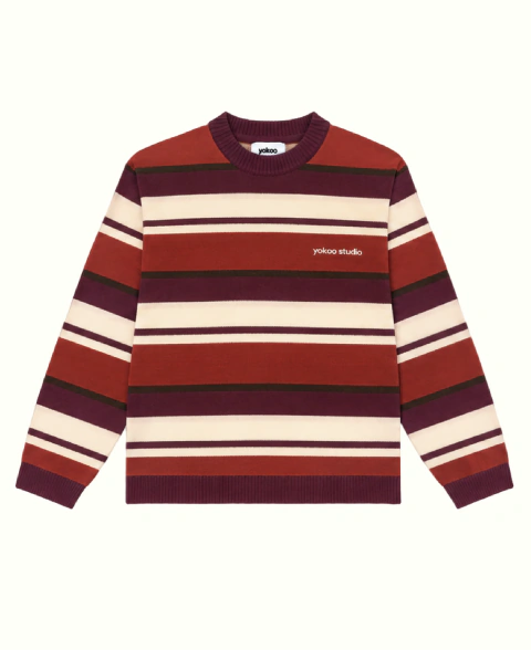 SWEATER DISTRICT (BORDEUX/BEIGE)