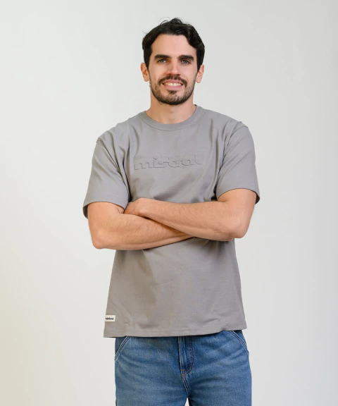 Remera Logo Embossed Oversize MC - 10145 - comprar online