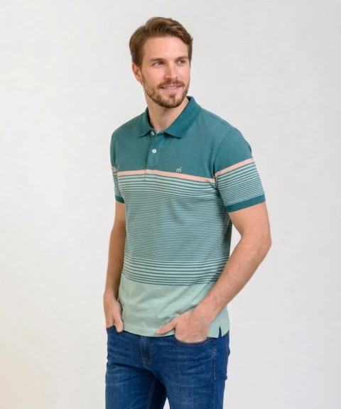 Polo Jersey Stripes MC - 20078-18