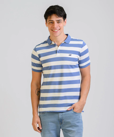 Polo Pique Rayada MC - 20080-4 - comprar online