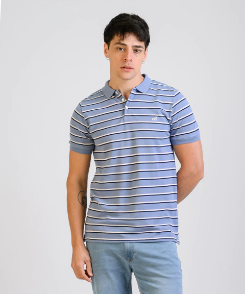 Polo Pique Rayada MC - 20080-7 - comprar online