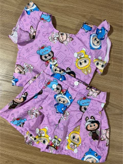 Conjunto Short Saia Bia - Labubu Rosa - comprar online