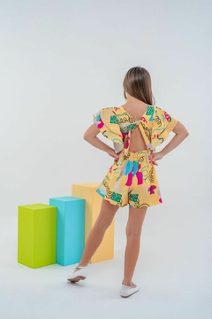 Macaquinho Isabella - Amarelo - A.R Kids - Moda Infantil