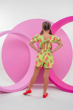 Macaquinho Luna - Melancia - A.R Kids - Moda Infantil