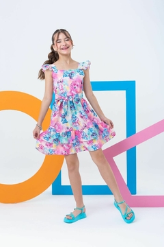 Vestido Beatriz - Stitch Rosa