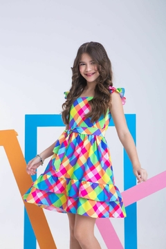 Imagem do Vestido Beatriz - Xadrez Triângulos