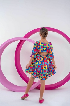 Vestido Maria Clara - Coração - A.R Kids - Moda Infantil