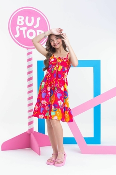 Vestido Nanda - Coração - A.R Kids - Moda Infantil