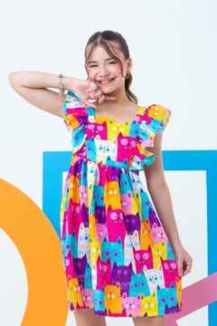 Vestido Tamires - Gatinhos - A.R Kids - Moda Infantil
