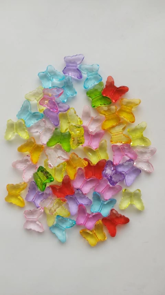 Mariposa acrílica colores surtidos por 25 gramos (14 unidades)