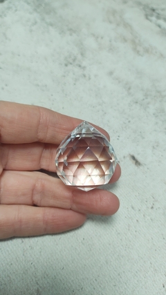 Cairel de cristal BOLA FACETADA MEDIANA - comprar online