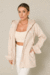 Parka Sarja Forrada Greice - Bege - comprar online