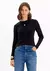 Blusa Manga Longa Tricot