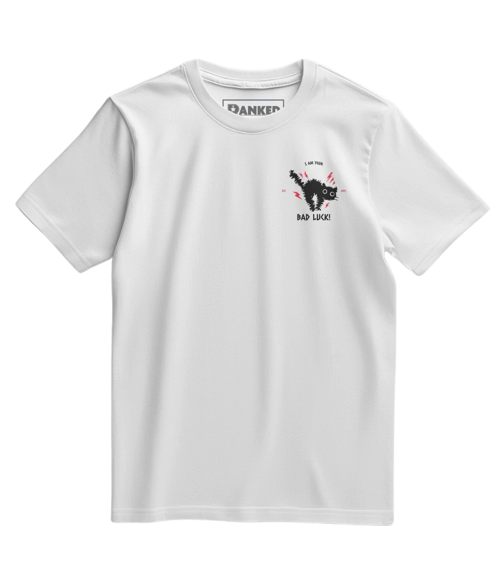 Camiseta Regular Branco I am Your Bad Luck