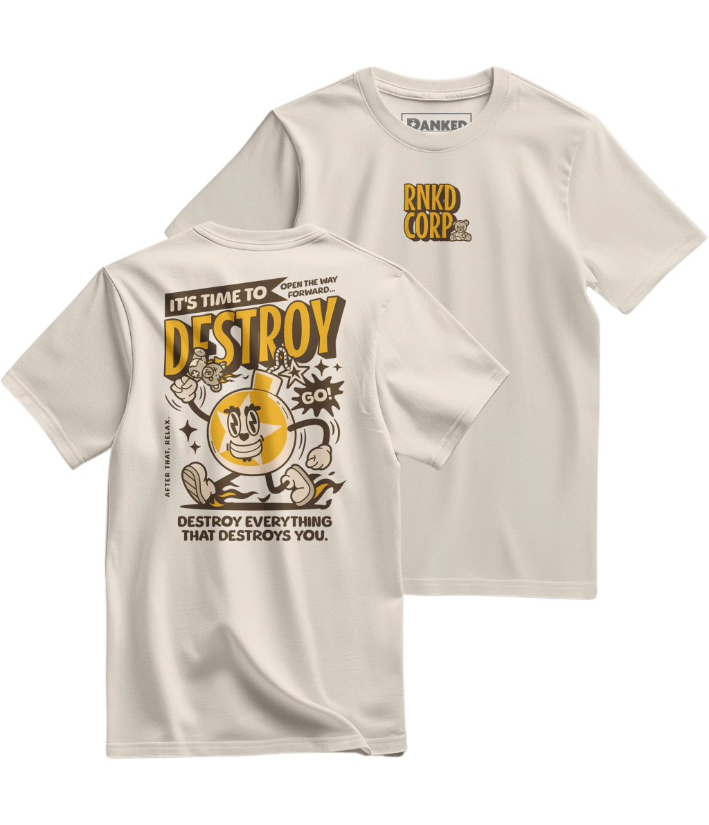 Camiseta Regular Offwhite Its Time to Destroy