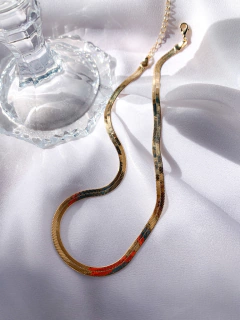 CHOCKER LISA BANHO OURO AJUSTÁVEL